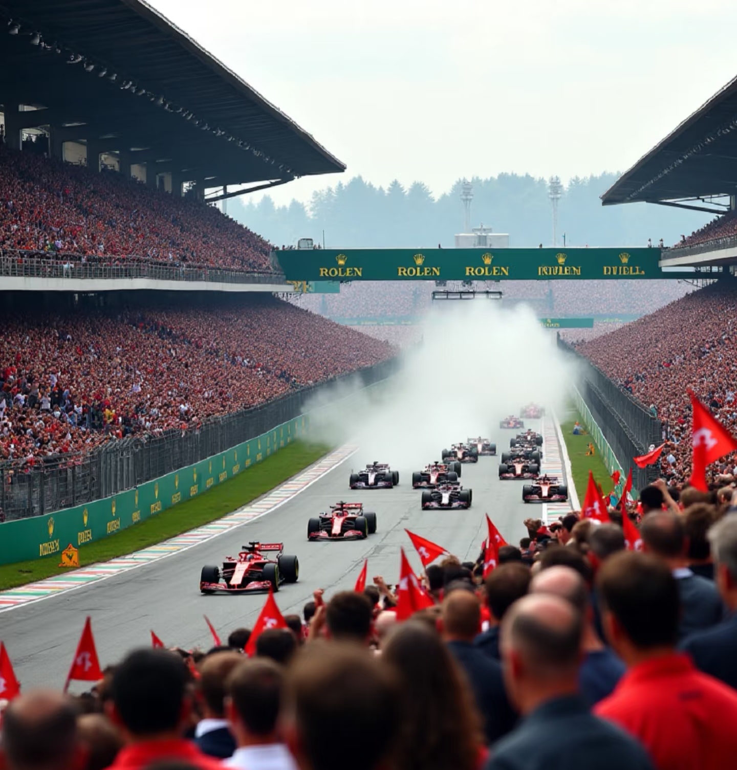 赛场精彩绝伦,观众为之沸腾欢呼 赛场精彩绝伦,观众为之沸腾欢呼